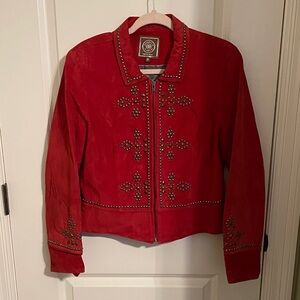 Double D Ranch Red Embellished Studded Jacket